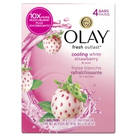 Olay Fresh Outlast Kühlung Weiß Erdbeere & Minze 4X90 g - Bar Seife