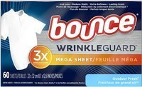 Bounce Wrinkle Guard Outdoor Fresh 60 Stück. - Trocknertücher