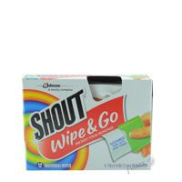 Shout Wipe & Go 12 Stück. - Fleckenentfernungstücher