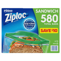 Satz von 4 x Ziploc Sandwich 145 Stück. - Sandwich-Aufbewahrungsbeutel