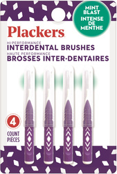 Plackers Interdentalbürsten 4 Stück. - Mini-Zahnbürsten-Set