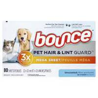 Bounce Pet Hair & Lint Guard 80 Stück. - Trocknertücher