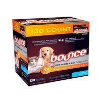 Bounce Pet Hair & Lint Guard Frischeduft 130 Stück. - Duftwischtücher für Wäschetrockner