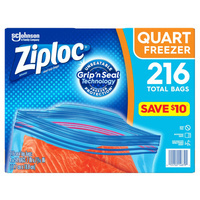 Satz von 4 x Ziploc Freezer 54 Stk. - Gefrierbeutel für Lebensmittel