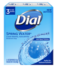 Dial Antibacterial Spring Water 3 X 113 g - Antibakterielle Stückseife